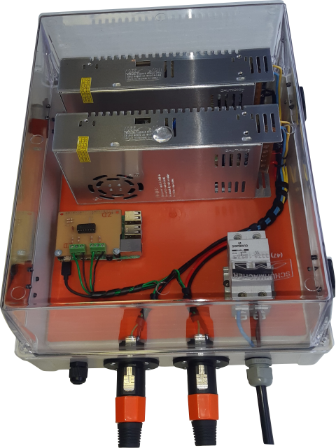 - Controladora SPI <br> - Protocolo E1.31 e Art Net <br> - 02 Saidas de 1300px <br> - 01 Entrada Ethernet <br> - Configuração via Browser <br> - Pode ser usada como Mestre ou Escravo